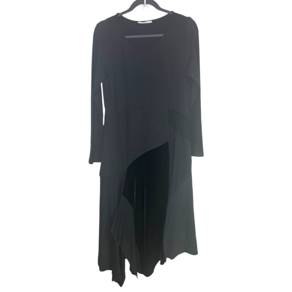Tekbika By Alembika Asymmetrical Multi Patterned Long Sleeve Arsty Maxi Dress 10